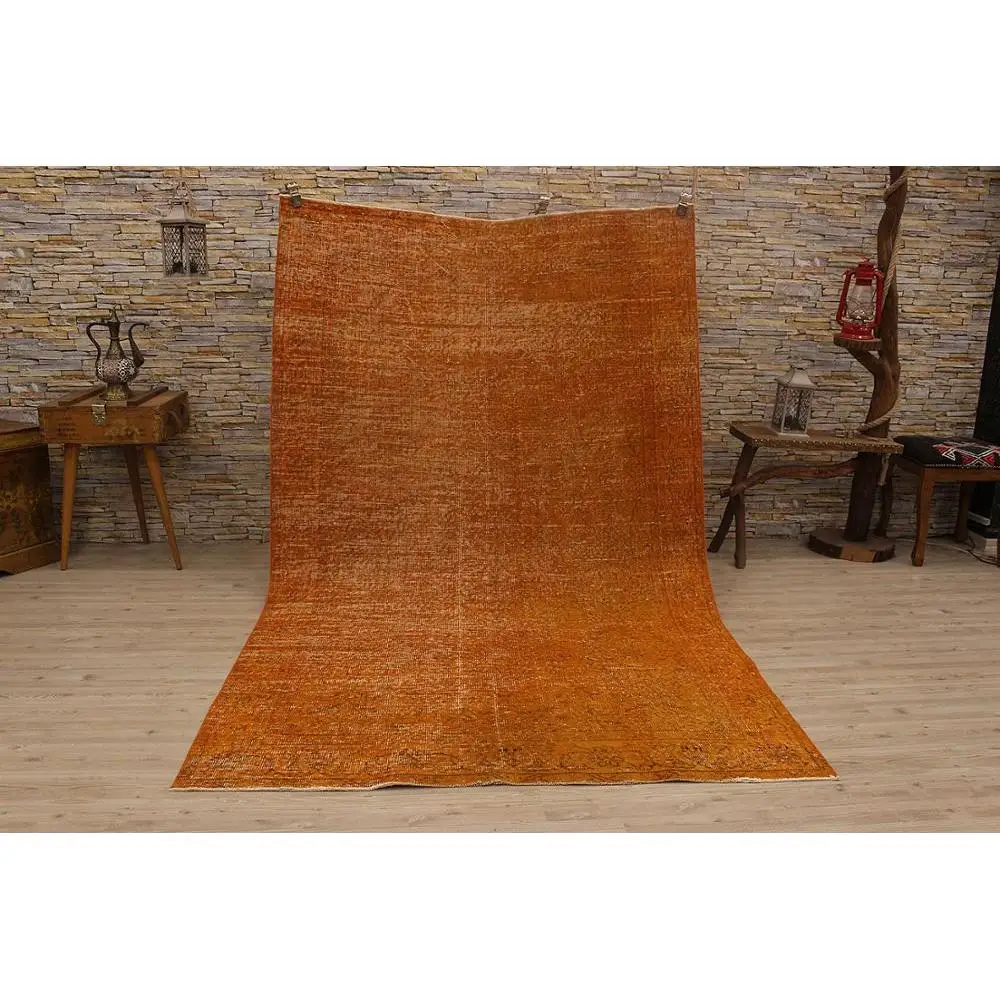 

2412-Turkish Traditional Unique Real handmade Wool Rug, Unique Area Rug Livingroom Bedroom Kitchen Rug