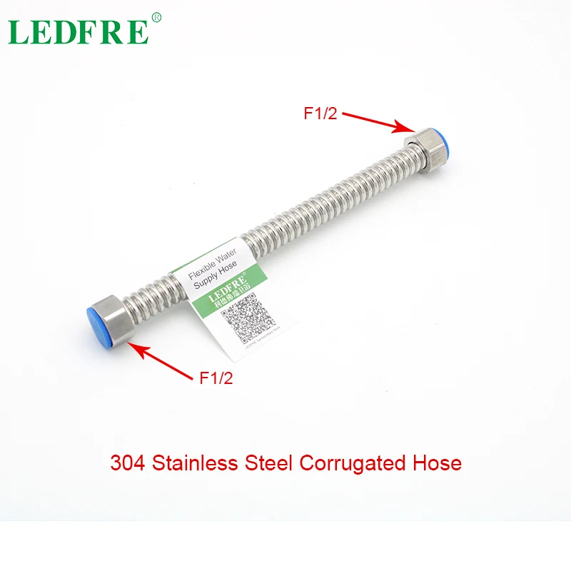 LEDFRE 304 гибкая подводка воды 1/2 Нержавеющая сталь металлические гофрированные