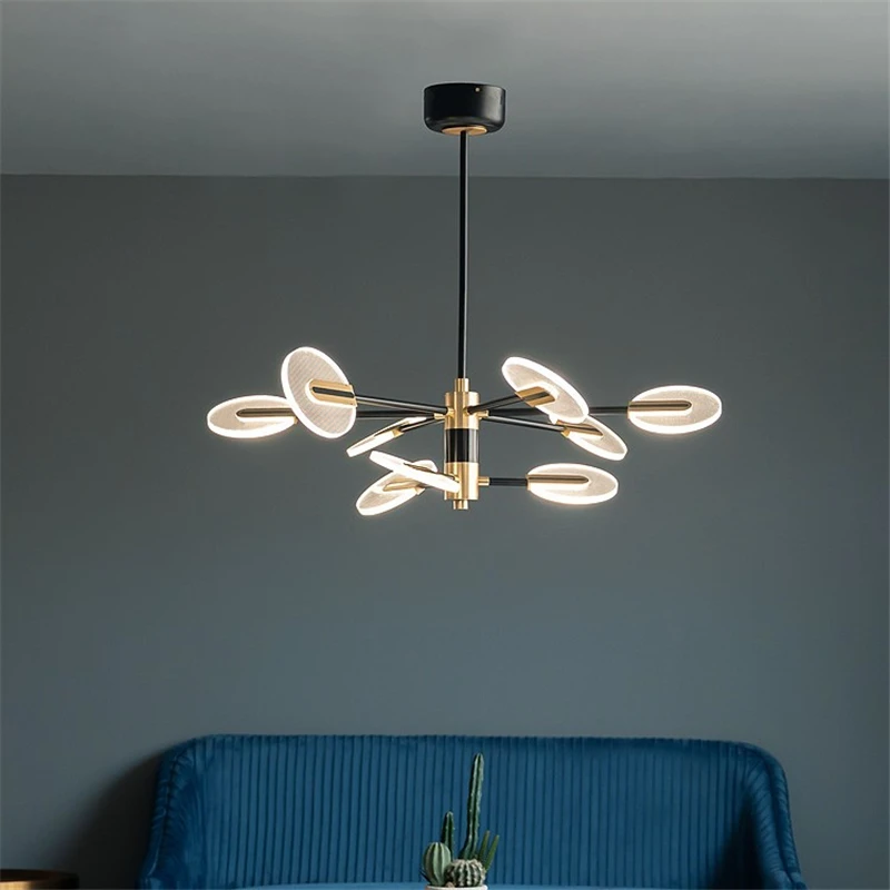 

Modern minimalist chandelier black Nordic designer art Luxury living room light fixtures bedroom dining room chandelier lighting