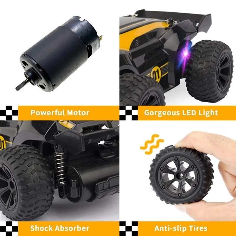 

RC Car 4WD Radio Controlled Car 2.4G Remote Controlled Car Children Toys for Boys High Speed Electric Car Gift for Kids