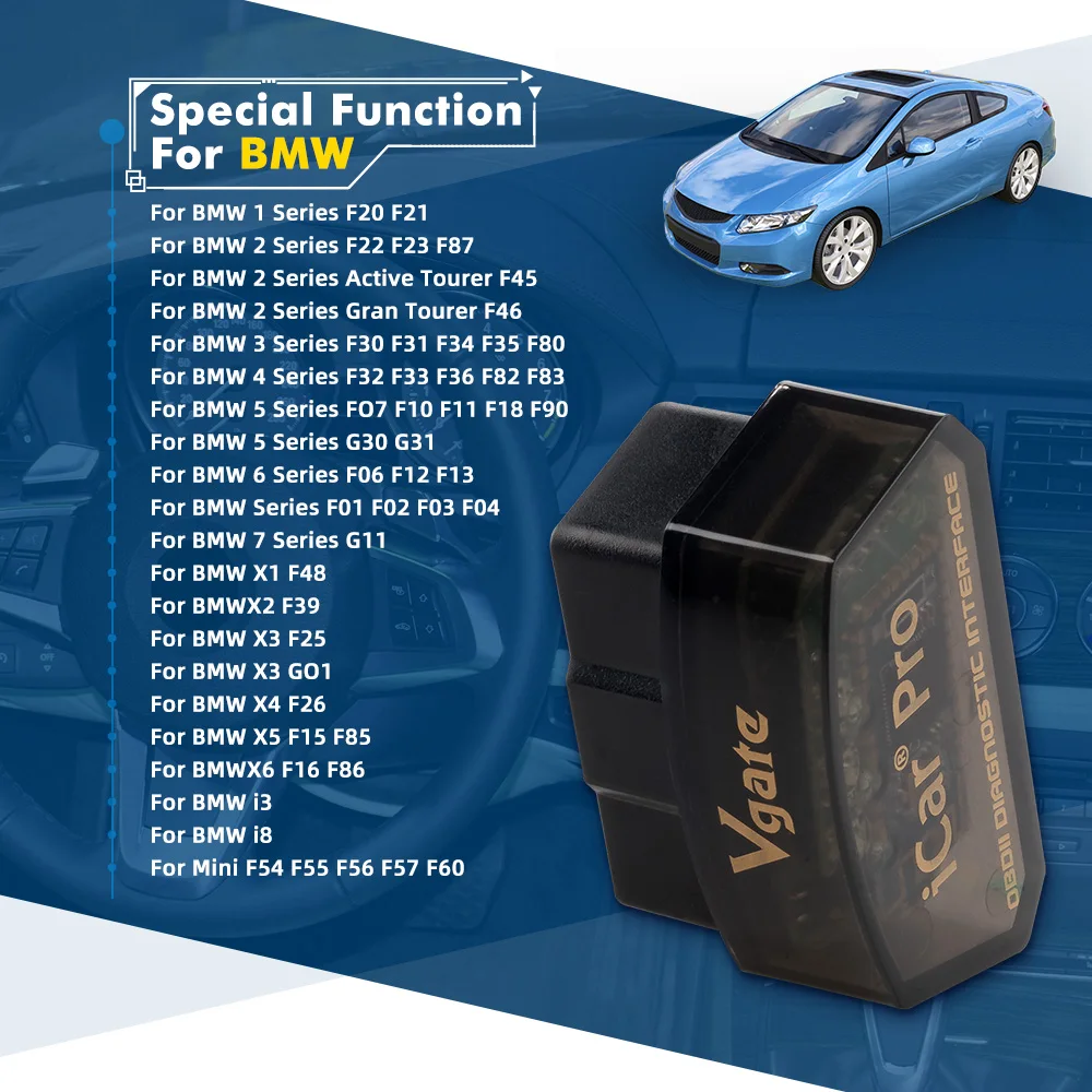 Vgate vlinker MC iCar Pro Bluetooth 4 0/WIFI OBD2 сканер для Android/IOS as icar2 ELM327 автоматический считыватель