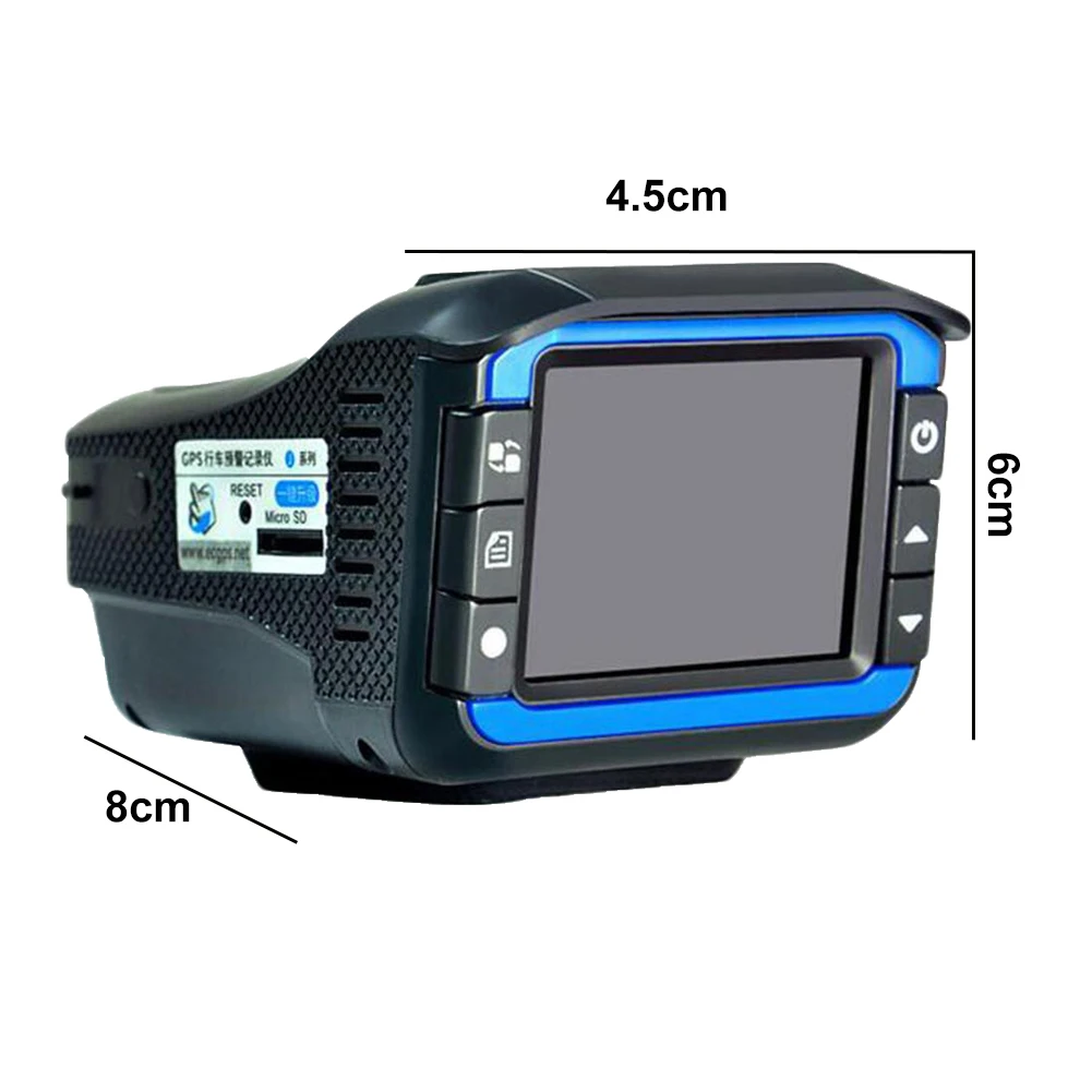 

2-in-1 2 Inch HD 720P Car DVR Camera Radars Detector Video Recorder Dash Cam
