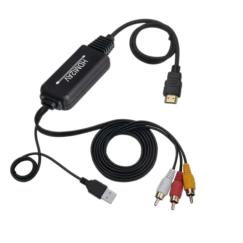HDMI в RCA конвертер 1080P AV 3RCA CVBs o адаптер поддерживает для Fire Stick Roku HDTV PC ноутбук