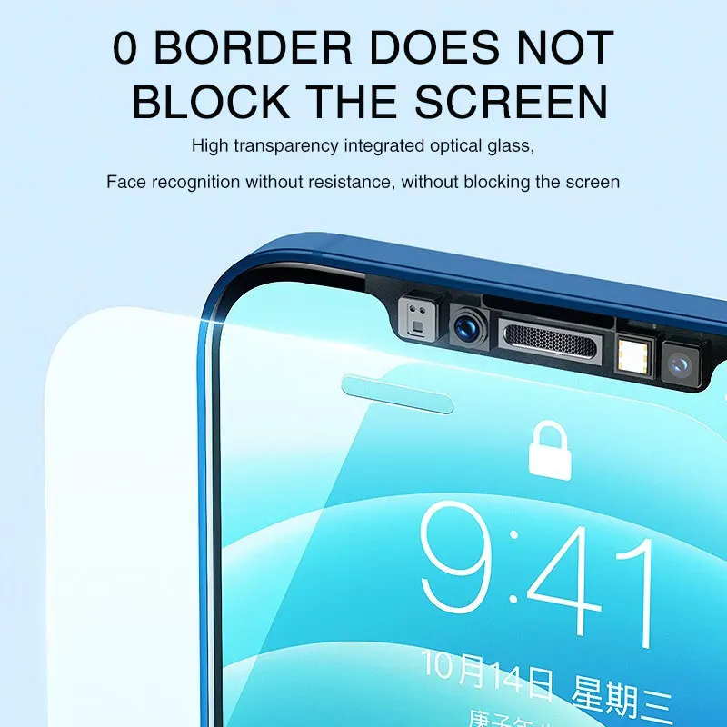 3PCS Full Cover Protective Glass on For iPhone 11 12 X XS XR Pro Max Tempered Glass iPhone 6 7 8 Plus SE Screen Protector Glass