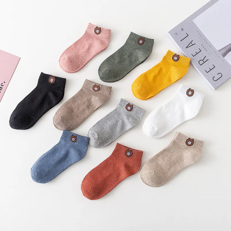 1 пара детских хлопковых колготок сезон весна лето медведя короткие женские