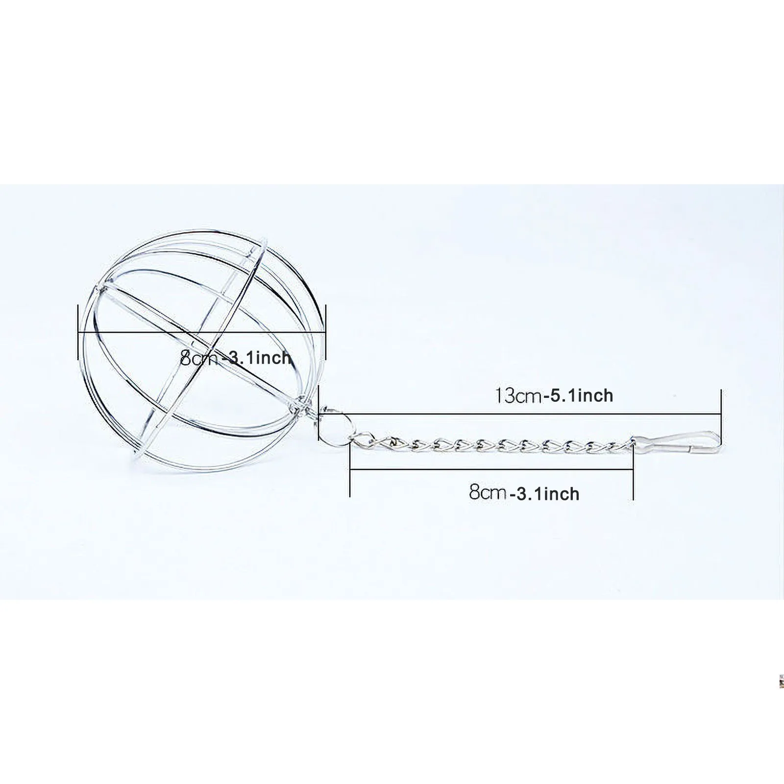 

COMPUDA Erba Coniglio Telaio In Acciaio Inox Placcatura Palla Appesa Alimentazione