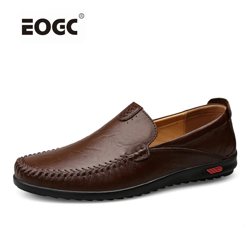 Genuine Leather Shoes Men Handmade Casual Flats Slip On Loafers Moccasins Driving Sapatos Homens | Обувь