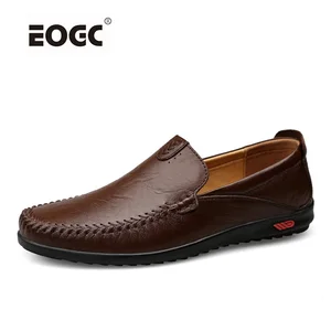 Мужские мокасины из натуральной кожи, Повседневные слипоны ручной работы на плоской подошве, мокасины для вождения