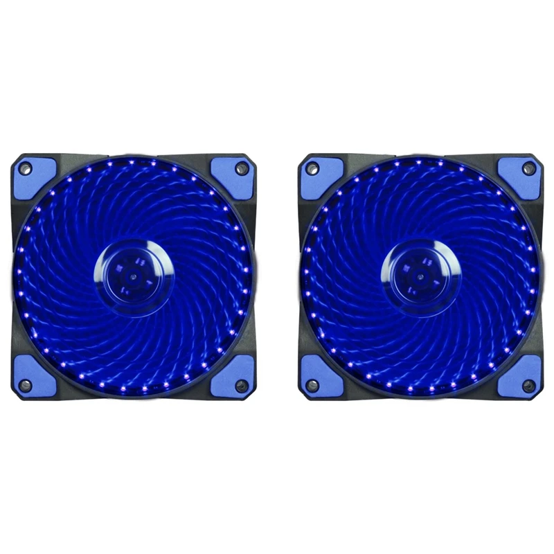 

120mm PC Case Cooling Fan,Gaming 120 mm Super Silent Computer LED Cooler High Airflow Fans for Desktops(2 Pack)