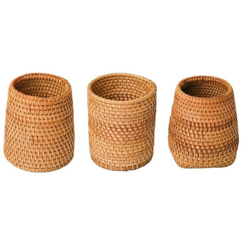 Ротанговый держатель для палочек Лопата Ложка ведро Настольный нож вилка ящик