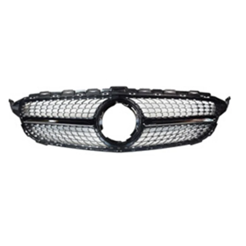 

For Mercedes Benz C Class W205 2019-2021 Front Strips Grille Car Racing Grill Guard Auto Gloss Black Accessory Net Styling Cover