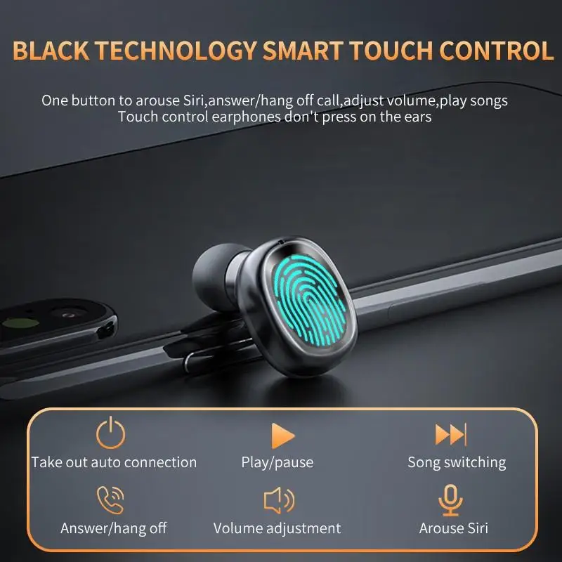 B9 наушники вкладыши TWS Bluetooth 5 0 8D стерео Беспроводной Smart Touch гарнитура наружные LED
