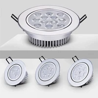 round dimmable led downlight 3w 6w 10w 14w 18w 24w embedded cob led ceiling light ac85 265v indoor lighting