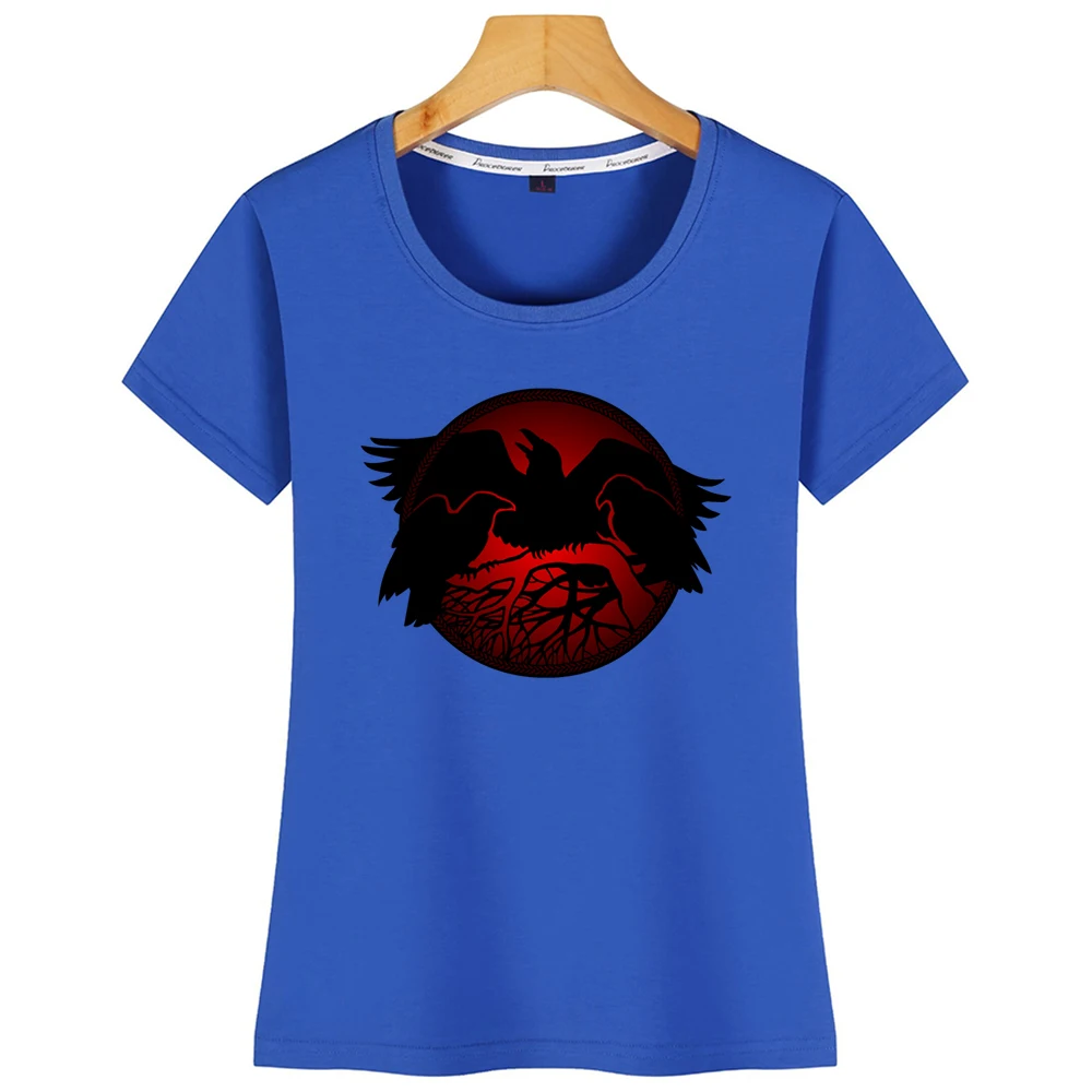 Топы Футболка женская Ворон арт S дух животных ворона Kawaii надписи на заказ