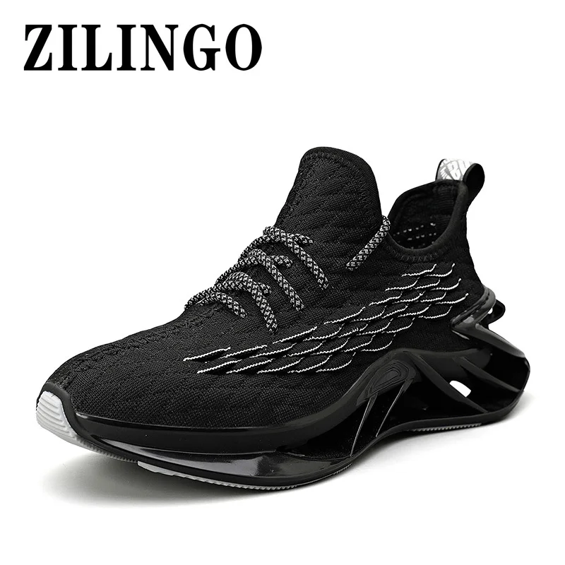 

Comfortable Men's Casual Shoes Breathable Mesh Mens Sneakers Fashion Off White Jogging Shoes Male Running Shoes for Men 39-45