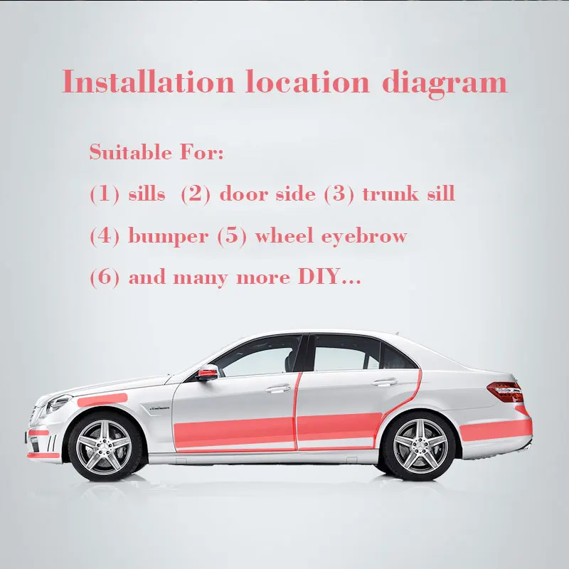 Универсальная защитная Накладка на порог автомобиля для защиты от столкновений