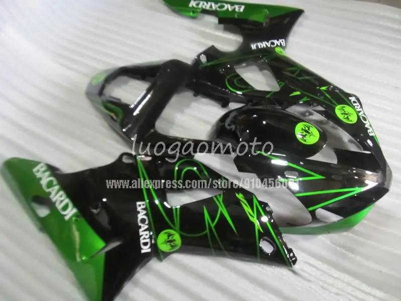 

Body kits Compression Motorcycle Fairing for YAMAHA yzfr1 YZF-R1 2000 2001 Bodywork YZF1000 YZFR1 00 01 Fairings set green blk