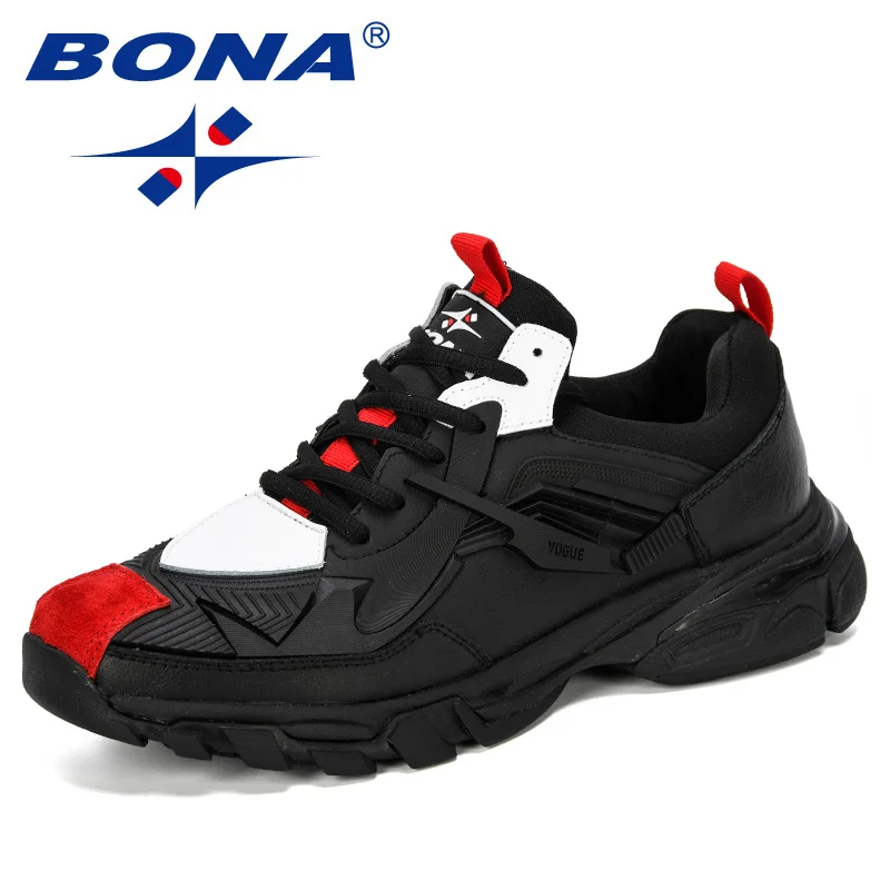 

BONA 2019 New Designer Casual Shoes Men Trendy Style Men Sneakers Flat Outdoor Leisure Footwear Male Comfortable Man Shoes Light