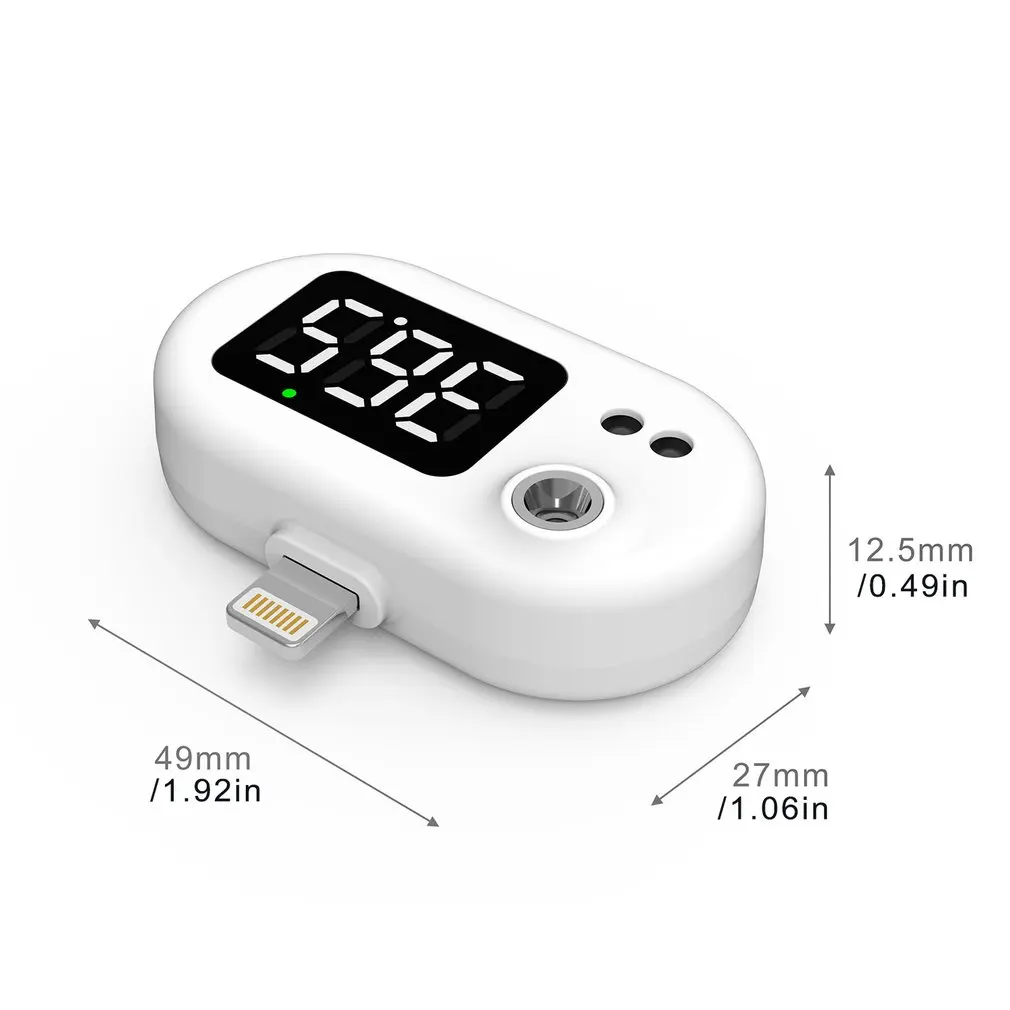 

Free Shipping Mobile Phone USB Smart Thermometer Non-contact Infrared Thermometer For Apple/For Android/Type-C With LCD Display