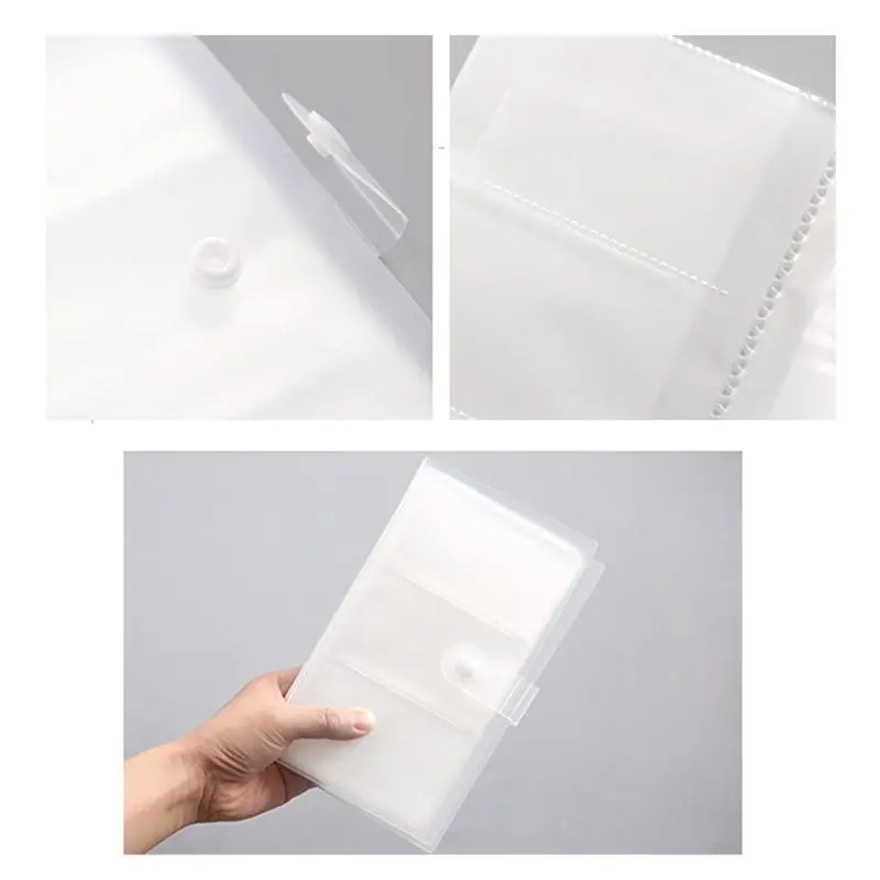 

240 Slots Transparent PP Cover Business Card Book Large Capacity ID Holders Ticket Collection Clip girls love