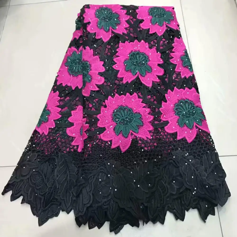 2019 новый дизайн африканская кружевная ткань с камнями Африканское кружево