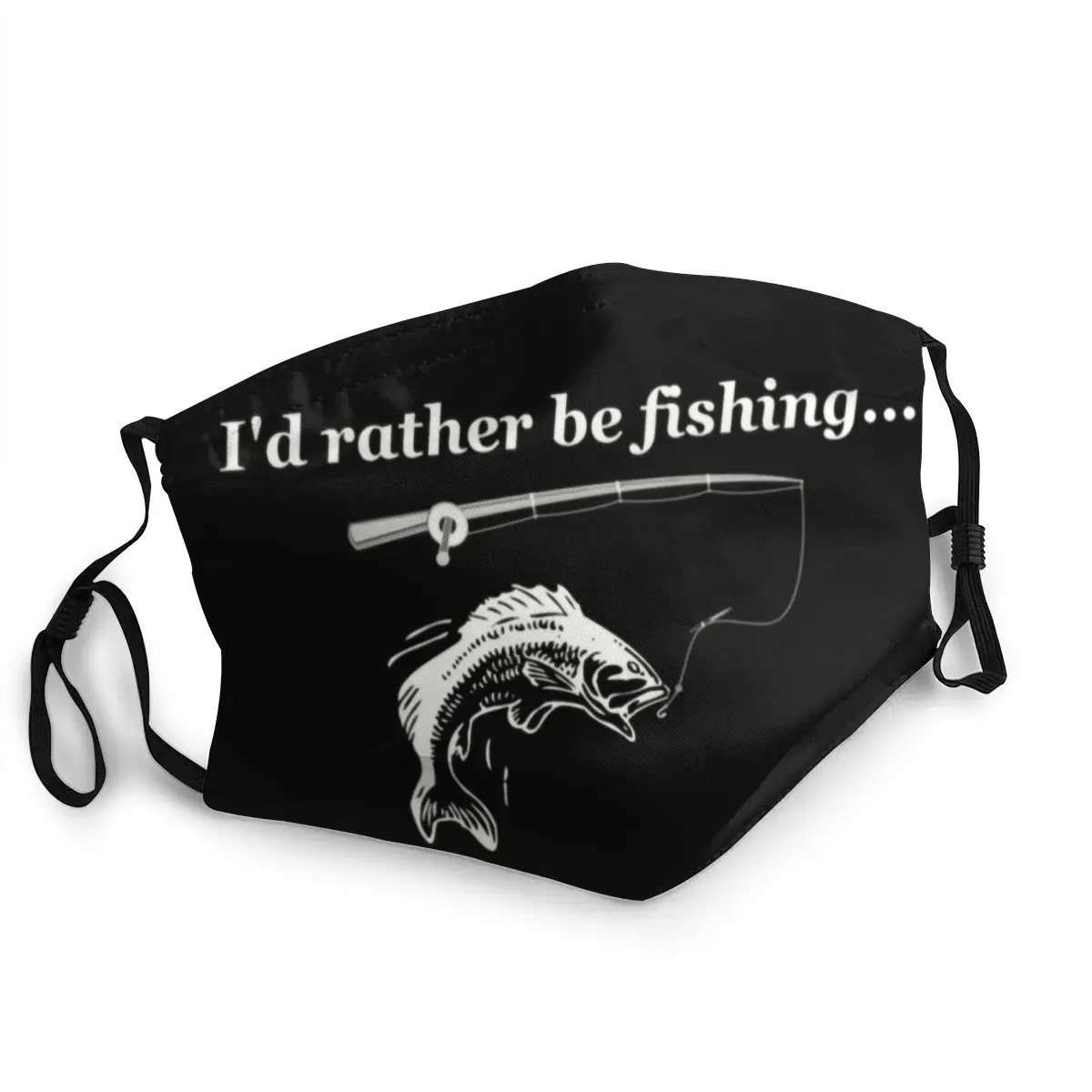 

Angler I'd Rather Be Fishing Non-Disposable Men Face Mask Fish Rod Anti Dust Haze Protection Cover Respirator Mouth Muffle