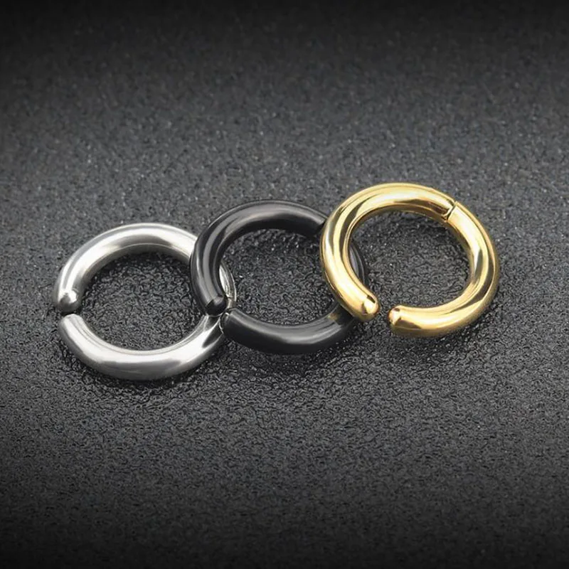 

2.5mm wire diameter No ear pierced ear clip coil Piercing earrings free shipping pendientes mujer moda 2020 pendientes de hombre