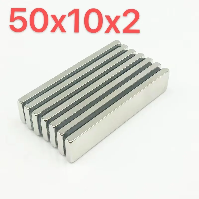 

20pcs 50x10x2mm 50x10x3mm N38 neodymium magnet block rare earth strong magnets nickle