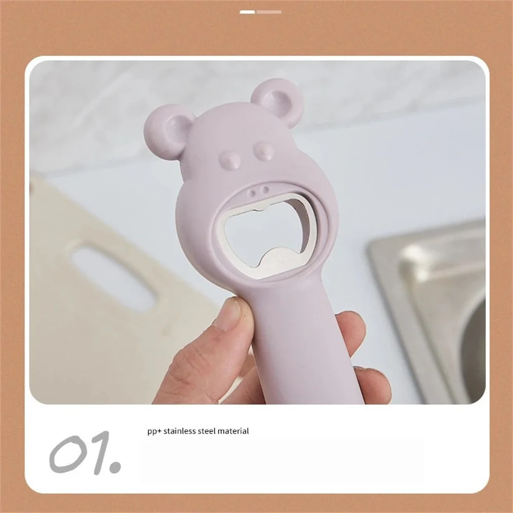 

Creative four-in-one multifunctional bear bottle opener, beverage can, beer can opener wedding favors for guests kitchen gadgets