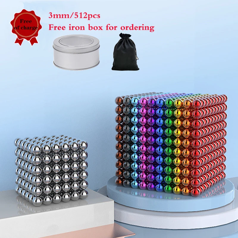 

5/3mm/magnetic ball Metal Neodymium Magic Magnet Magnetic Balls Blocks Cube Construction Building Toys Colorfull Arts Crafts Toy