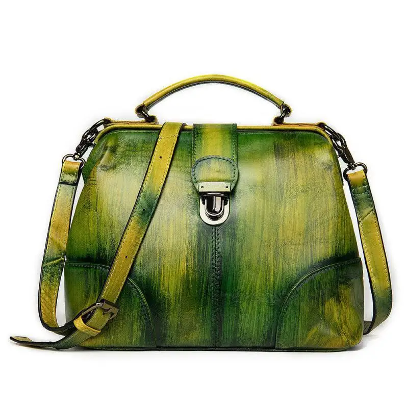 

Bestform Women Bag Genuine Leather Retro Handbag 2021 New First Layer Cowhide Leisure Large Capacity Shoulder & Crossbody Bags