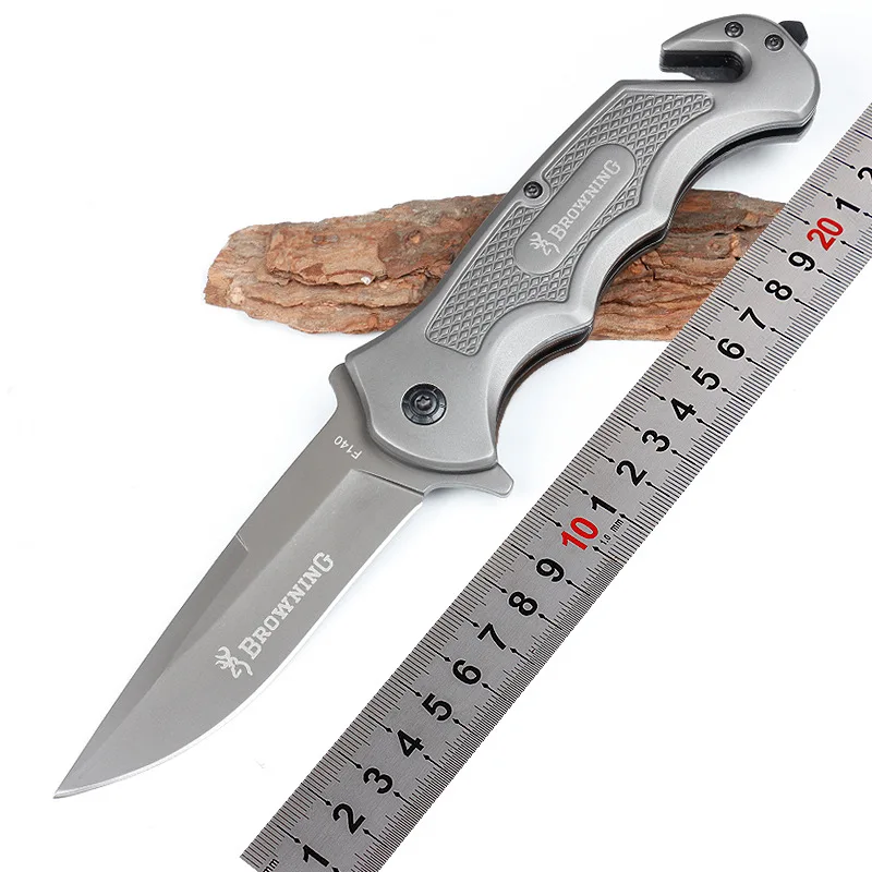 

Hysenss Pocket Flipper Camping Hunting Survival Fishing Tactical Folding Knife 3CR13 All Gray Titanium Processing Edc Tools