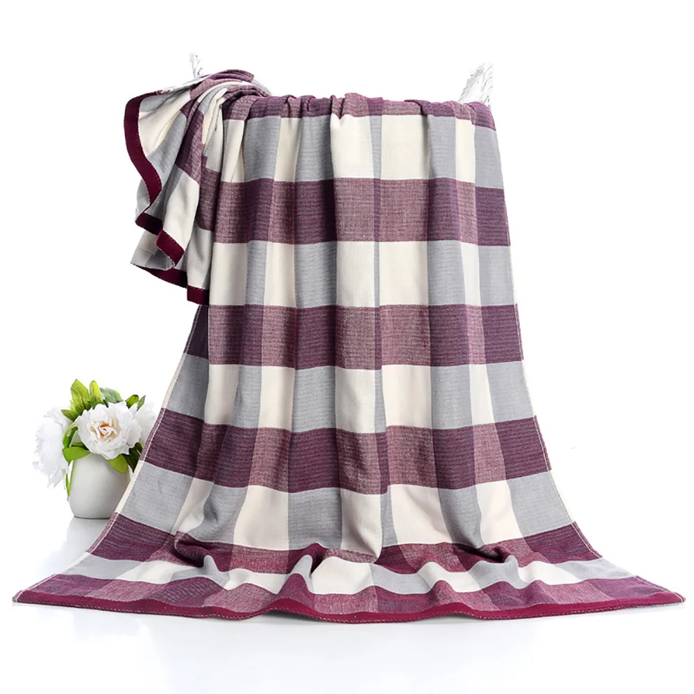 Простое банное полотенце в клетку супер впитывающее платье носимое мягкое