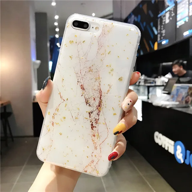 AC7805 Lovebay чехол для телефона для iPhone 11, 6, 6 S, 7, 8 Plus, X, XR, XS, Max, роскошный блестящий Мягкий ТПУ с золотой фольгой и мрамором для iPhone 11 Pro Max - Цвет: AC7805