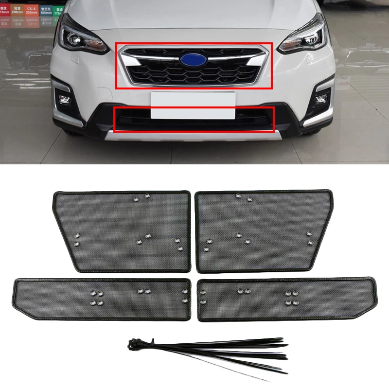 

For Subaru XV 2019 2020 Accessories Front Grille Insect Net Screening Insert Mesh Decoration Covers Car Styling