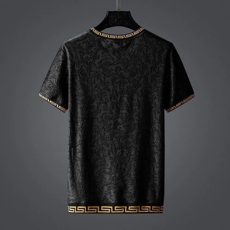 

Chinese style summer new dragon embroidery short sleeve leisure sports suit men's fashion with two piece set fashion