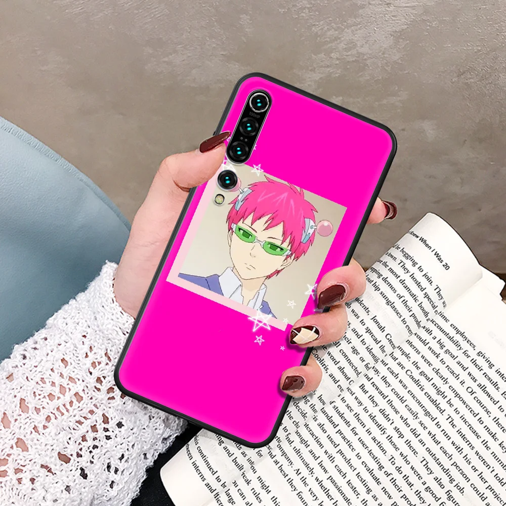 

The Disastrous Life of Saiki K Saiki Kusuo Phone Case For Xiaomi Mi Note 10 A3 9 MAX 3 A2 8 9 Lite Pro Ultra black Coque