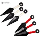 3 шт. Ниндзя Учиха Саске хатакэ Какаси Акацуки боль кунай шурикен подарки на Хэллоуин аниме косплей аксессуары реквизит оружие