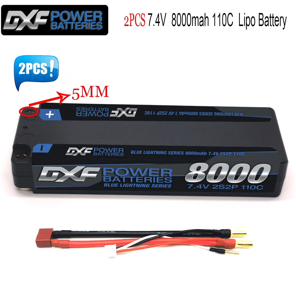 DXF-bater&iacute;a Lipo 2S 3S 4S, 7,4 V, 7,6 V, 11,1 V, 14,8 V, 5200MAH, 6300MAH, 6500MAH, 6750MAH, 8000MAH, 100C, 110C, 120C, 200C, 220C, 240C-0