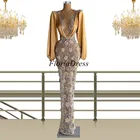 Женское вечернее платье с цветочным принтом, длинное бальное платье для вечевечерние НКИ, выпускного вечера, торжественного ужина и особых случаев