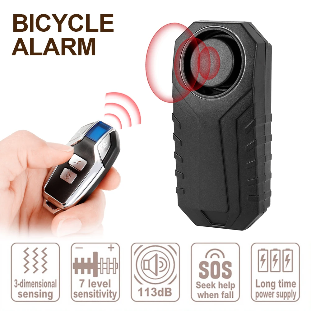 

Loud Wireless Bicycle Anti-theft Alarm Waterproof Door/ Window Vibration Alarm Intelligent Remote Control Alarm Sensor