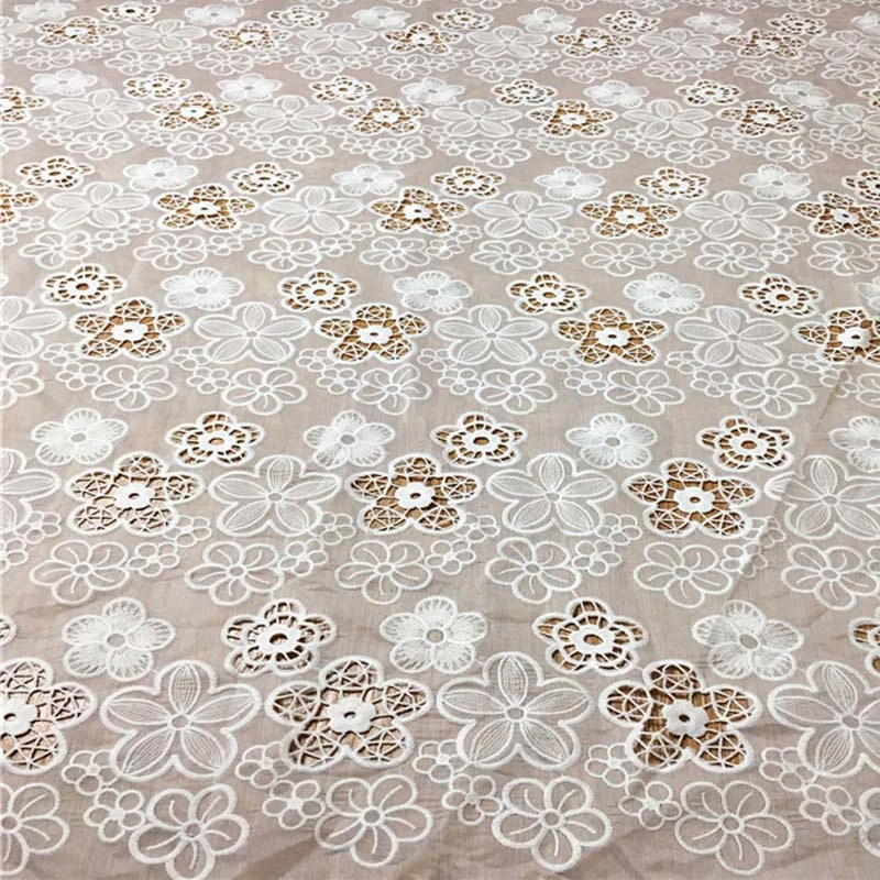 3D выдалбливают шелк шифон кружево вышивка ткань для свадебное платье