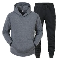 mens sets hoodiespants fleece tracksuits solid pullovers jackets sweatershirts sweatpants hooded streetwear outfits