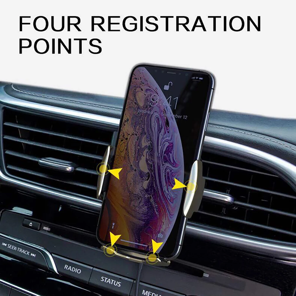smart sensor car phone holder fast charging wireless chargers universal car holder for iphone for huawei ai wireless charging free global shipping