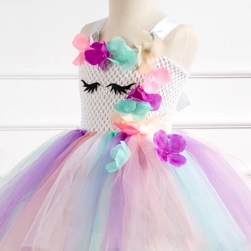 Лидер продаж 2020 года Vestidos Mujer Trolls Новинка Газовое платье принцессы с цветочным