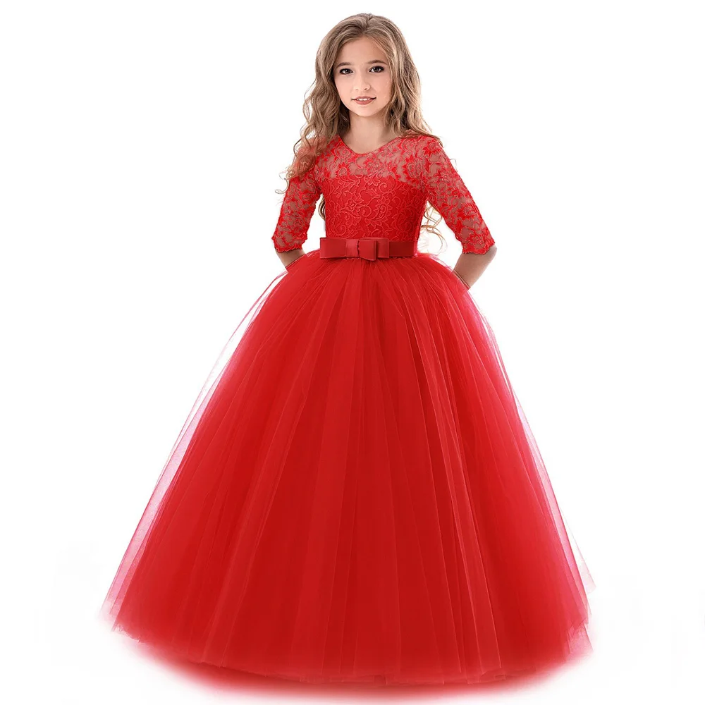 2020 Summer Kids Girls Embroidery Tutu Princess Dress For Wedding Party Dresses Children Clothing 5 6 7 8 9 10 11 12 Year | Детская