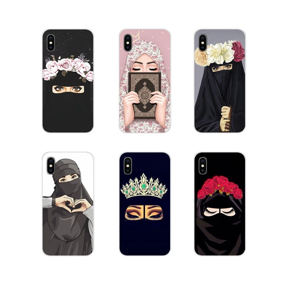 Чехлы из ТПУ для huawei G7 G8 P7 P8 P9 P10 P20 P30 Lite Mini Pro P Smart плюс мусульман, девочка глаза в хиджаб уход за кожей лица