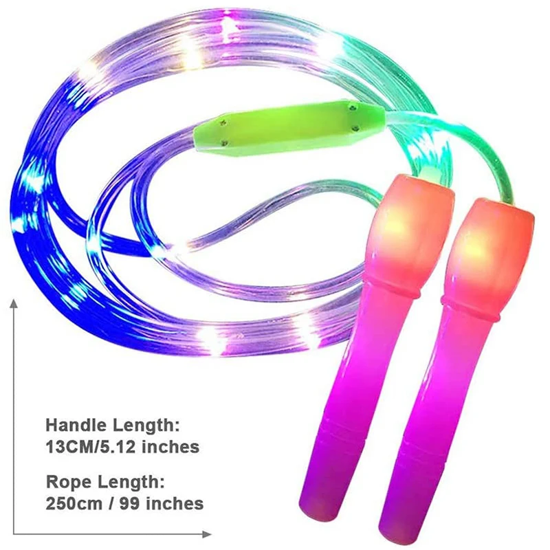 

2.77M LED Luminous Kids Skipping Ropes Kids Night Exercise Fitness Training Sports Supplies Color Random