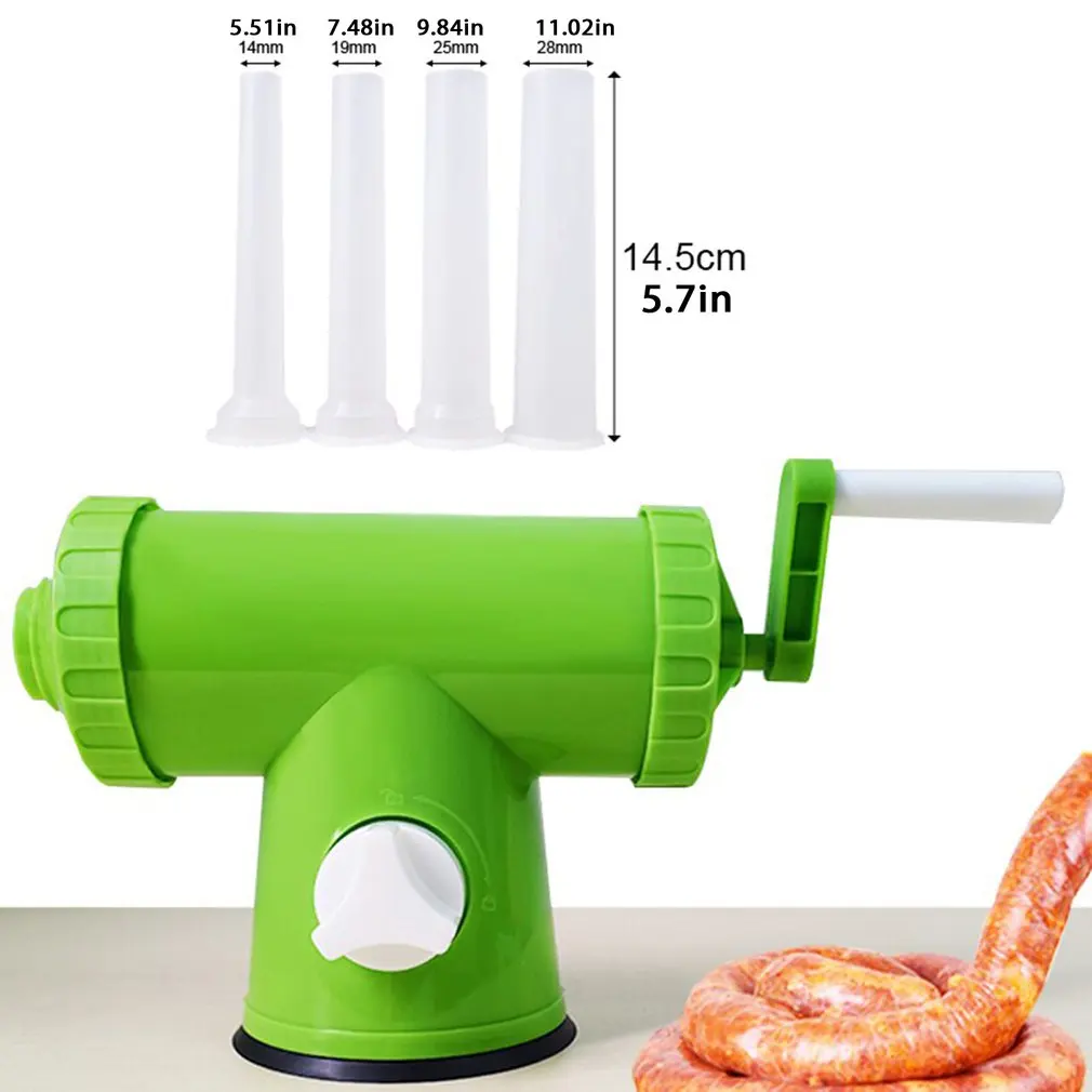 

Household Manual Sausage Stuffer 2lbs Sausage Maker Plastic Meat Filler Sausage Filling Tool Stuffer Funnel Tube