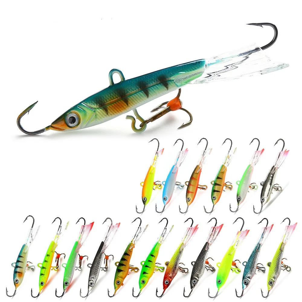 

Winter Ice Fishing Lure Balancer 6.5cm/22g 5.5cm/12g 5cm/12g Colorful Hard Bait Pesca Wobbler Lure ice Sea Fishing Tackle
